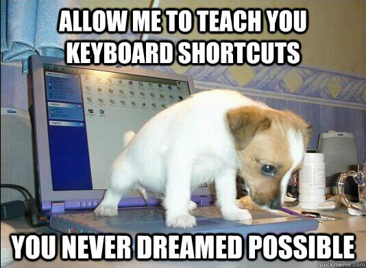 teach keyboard shortcuts