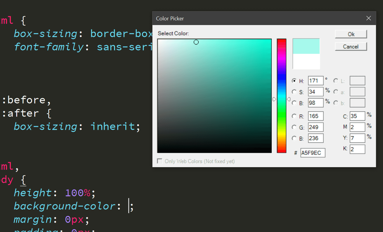 native color picker